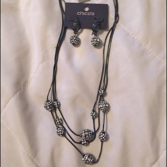 Chicos necklace and earring set. new!!! Ball