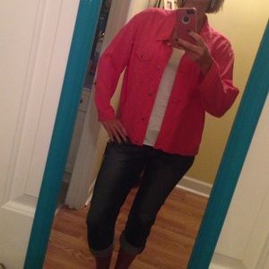 Coldwater Creek coral jacket