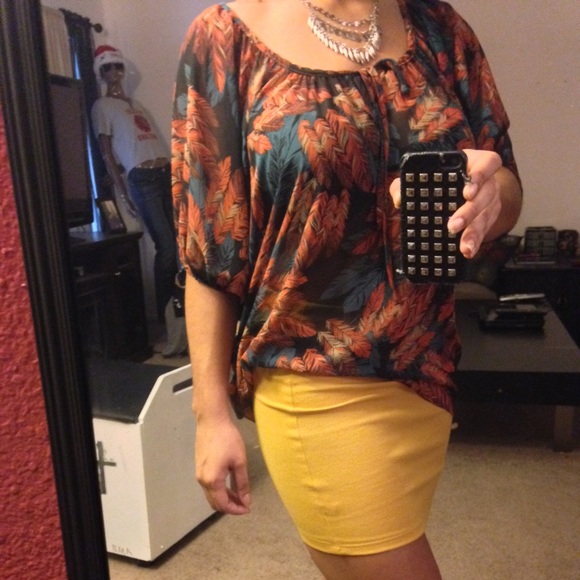 Papaya fall blouse shirt size large