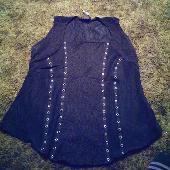 Black embellished shirt