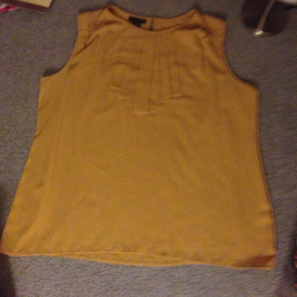 Mustard colored sleeveless shell