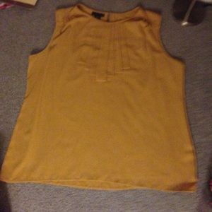 Mustard colored sleeveless shell