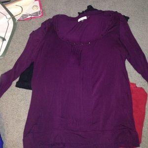 Purple long sleeve shirt