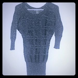 Knitted Shimmer Sweater/Sweater Dress