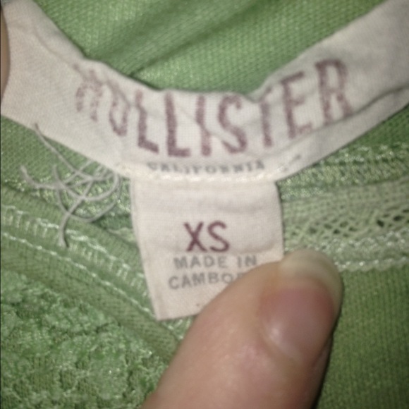 Hollister green string strap tank - Picture 2 of 2