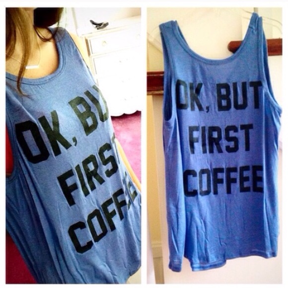 Tops - ❗️JUST IN❗️ OK FIRST COFFEE split back tank
