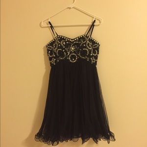 Black homecoming, prom short dress