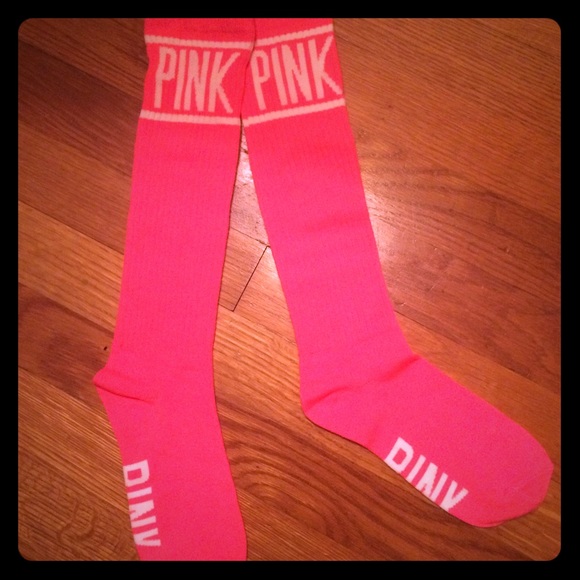 NWOT Hot pink high socks
