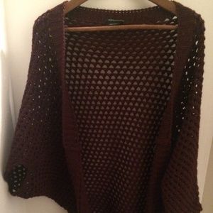 Burgundy BCBG  bubble sleeve sweater