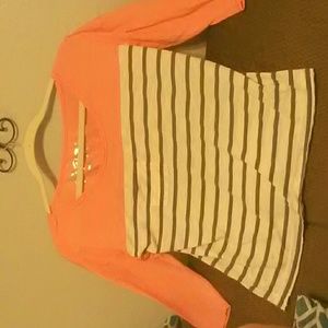 Peach and stripes