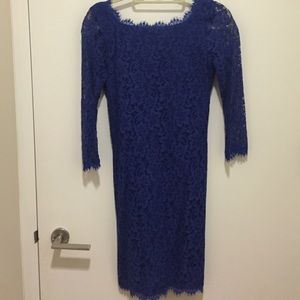 DVF blue lace dress