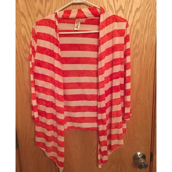 Red and white striped sweater