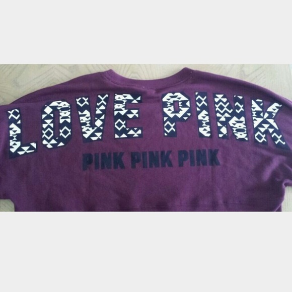 Vs PINK Aztec maroon crew
