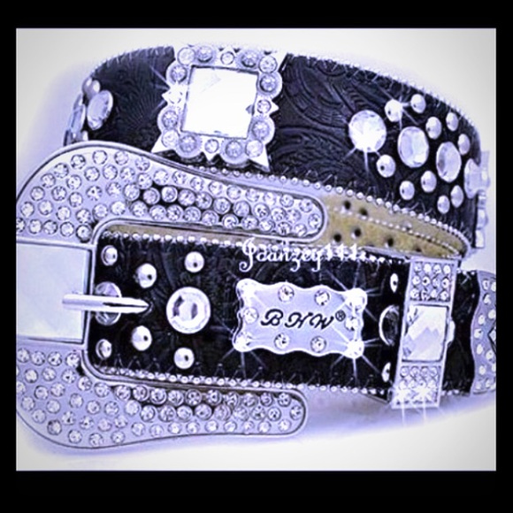 New BHW Western Crystal Block Glass Belt
