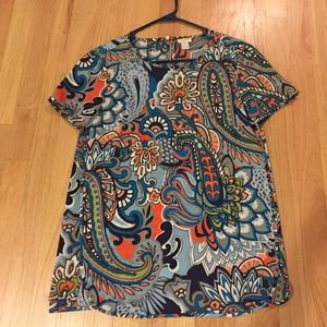 NWOT-jcrew factory tropical paisley top