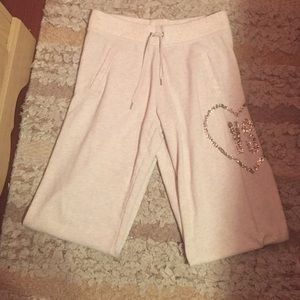 VS Sweat pants boot cut with bling VS on the side.