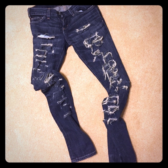 Distressed denim