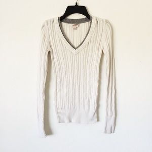 Cream Vneck Sweater