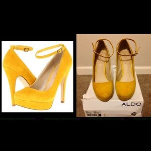 ALDO Yellow Suede Pumps