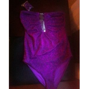 H&M purple one piece bathing suit