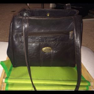 Vintage TR Bentley Faux Leather Black Purse
