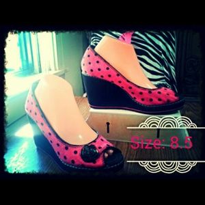 Polka Dot Mary Jane Peep toes