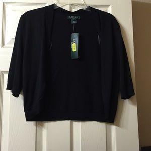NWT Ralph Lauren black cardigan