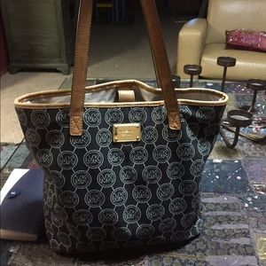 Large MK canvas shoulder bag