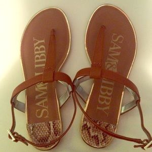 Brownish tan leather sandals