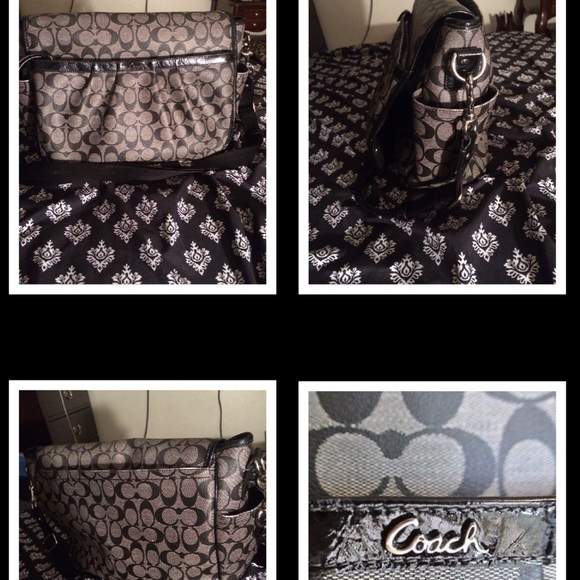 Authentic Signature Coach Diaper Bag