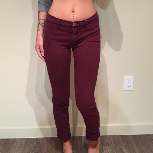 Maroon jeans