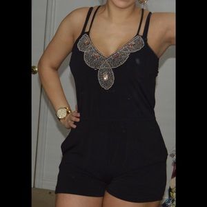 Small. Black romper