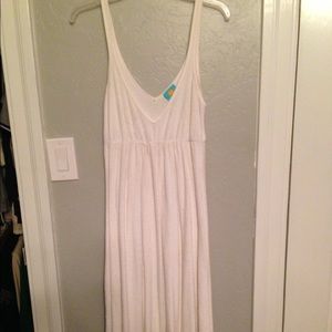 White terry midi dress