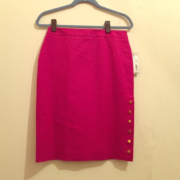 Petite Fuschia Pencil Skirt