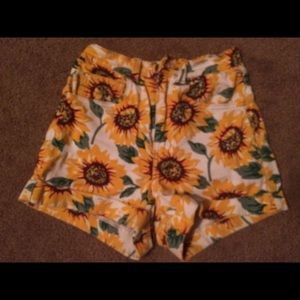 Sunflower high rise shorts!