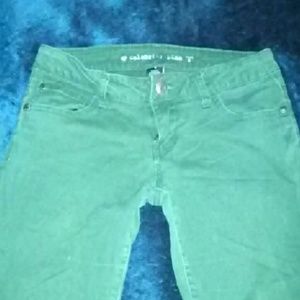 Green olive army skinny jeans
