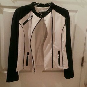 black and white jacket