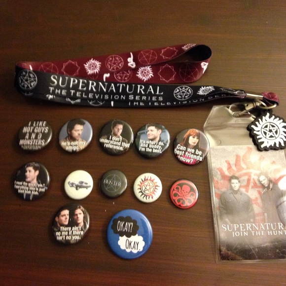 Supernatural lanyard + pins bundle