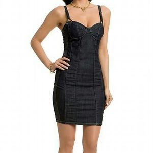 Guess Denim Spagetti Strap Corset back Dress
