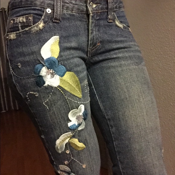Vintage Guess Jeans Embellished 27X32