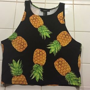 Pineapple Forever 21 Crop Top