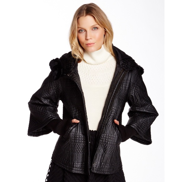 Catherine Malandrino Jackets & Blazers - •Catherine Malandrino Black faux fur jacket•