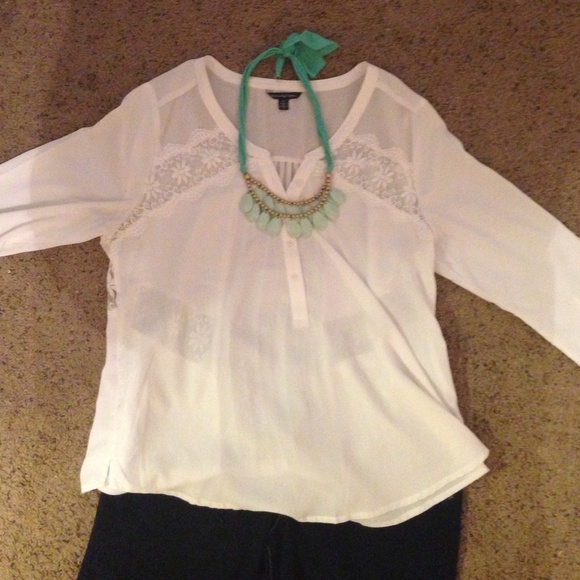 Sheer American Eagle Top