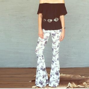 Floral bell bottoms very similar fit to novellas