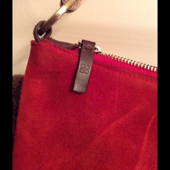 red suede bag