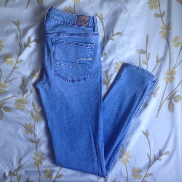 🔰SOLD🔰AE Light Blue Distressed Ankle Zip Jegging - Picture 2 of 4