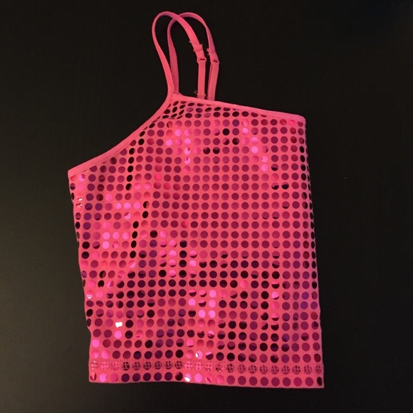 Pink sequined crop top/ bralette