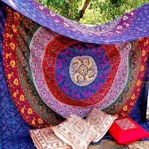 Bohemian mandala Indian tapestry bedsheet