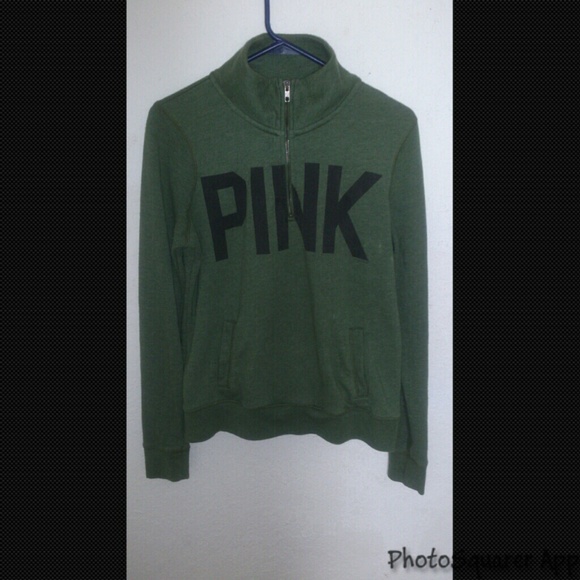 Army green VS Half zip jacket from PINK