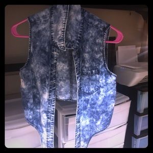 Jean crop top